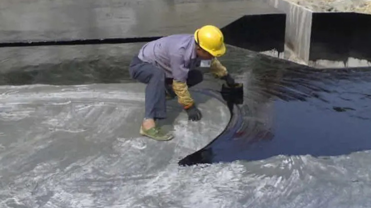 冷粘法高聚物改性沥青防水卷材施工要求和流程